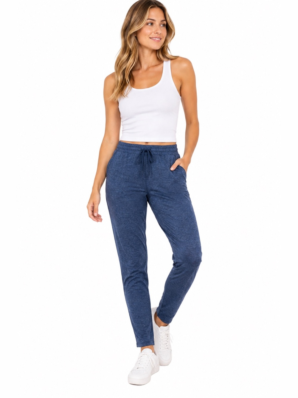 Outdoor Voices CloudKnit Slim Jogger Pants Blue Heather Size M Athleisure